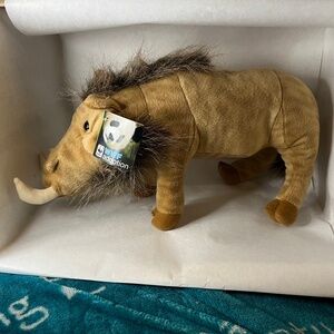 Vintage 13" WWF Rare WARTHOG Plush NEW with Tags FIESTA